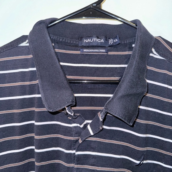 Nautica Men’s Striped Polo Size XXL Mercerized Pima Cotton - Picture 3 of 5